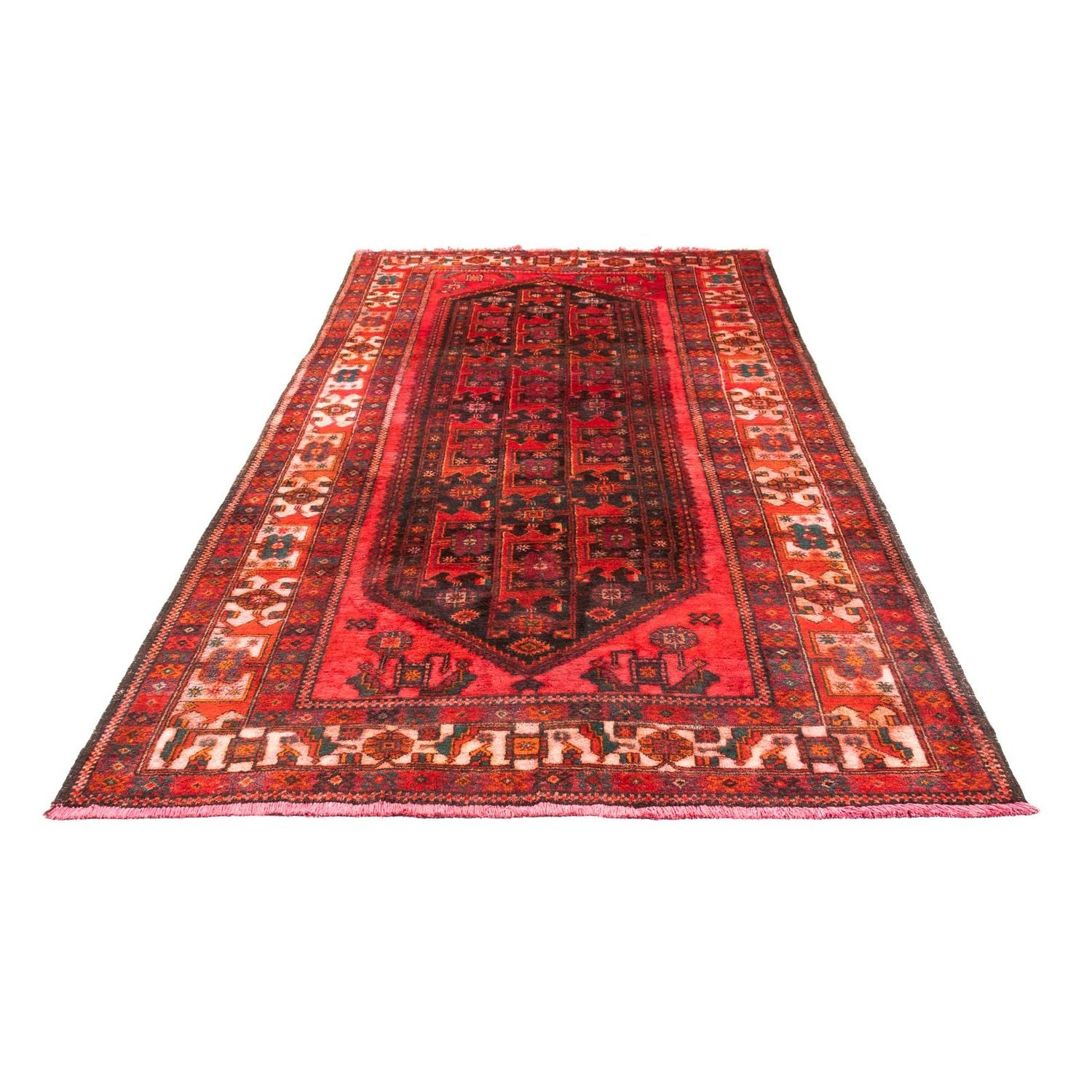 Alfombra persa - Nómada - 297 x 154 cm - rojo oscuro