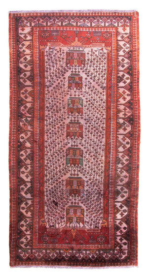 Alfombra persa - Nómada - 285 x 150 cm - rojo claro