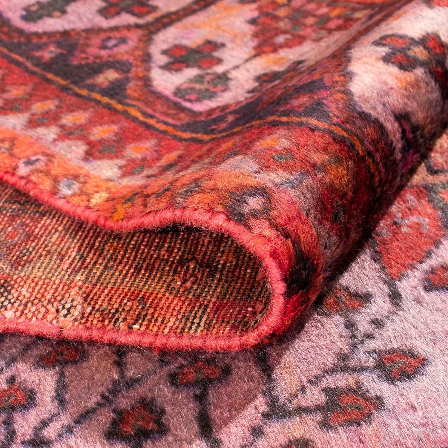 Alfombra persa - Nómada - 285 x 150 cm - rojo claro