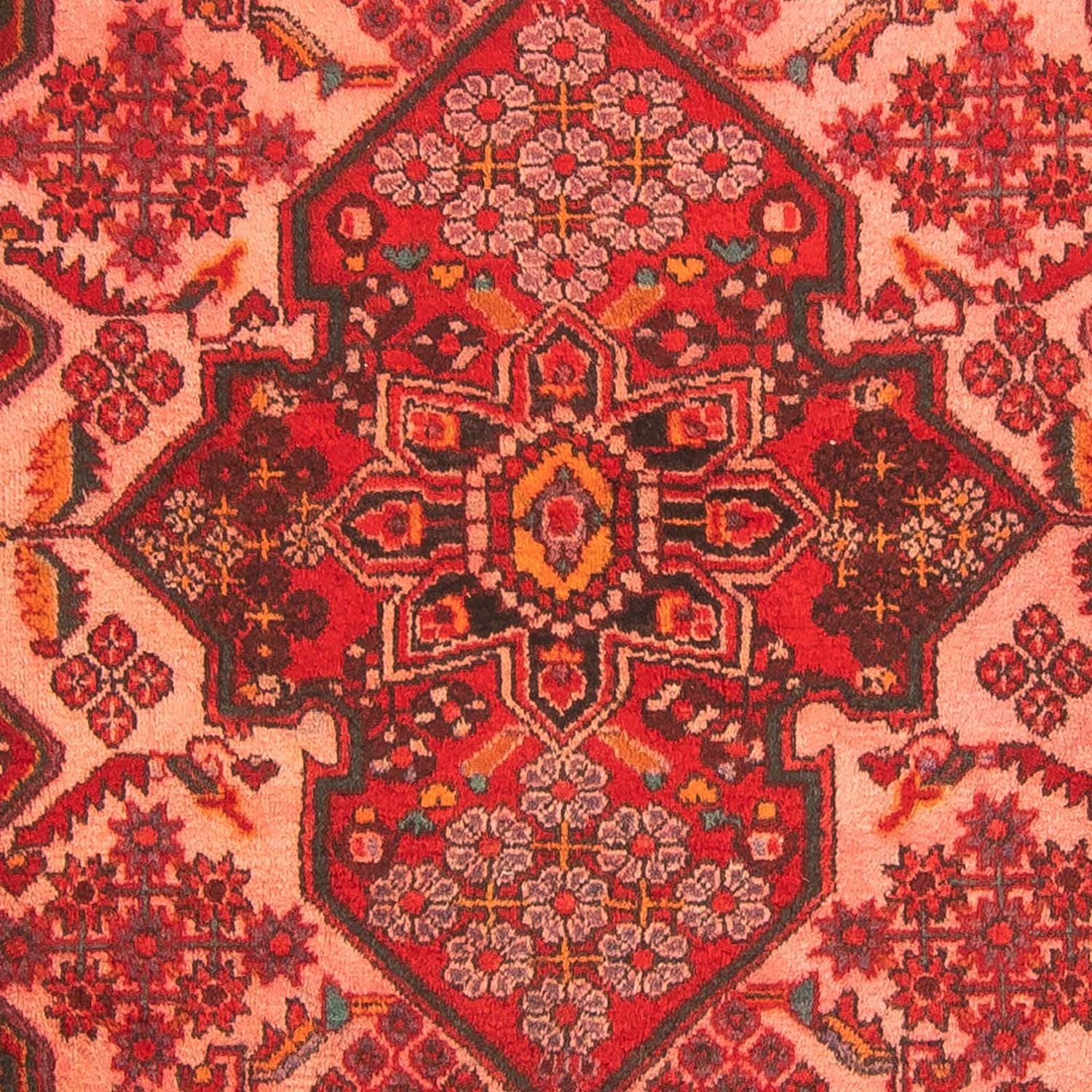 Alfombra persa - Nómada - 207 x 132 cm - rojo claro