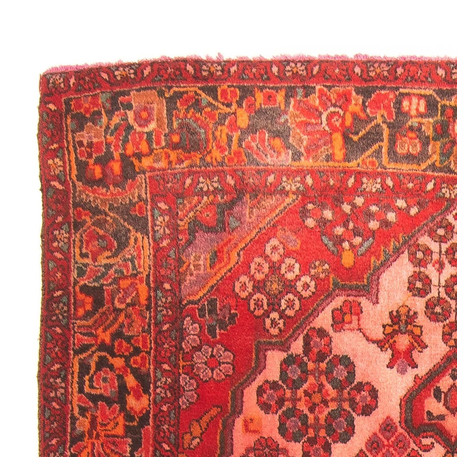 Alfombra persa - Nómada - 207 x 132 cm - rojo claro