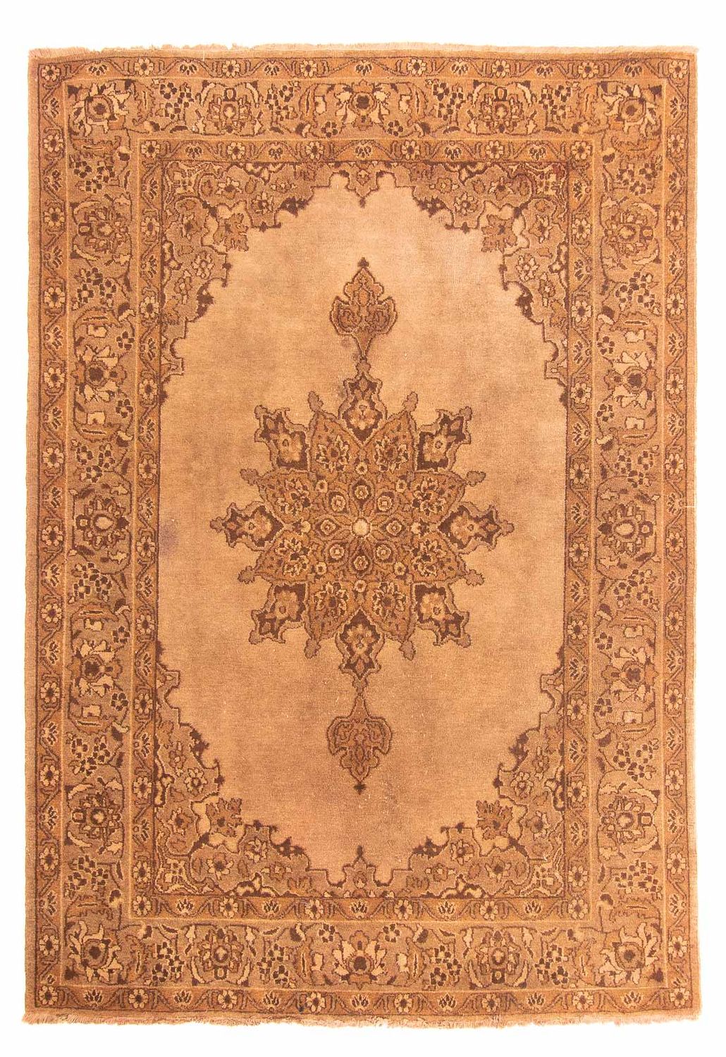 Alfombra afgana - 213 x 150 cm - beige oscuro
