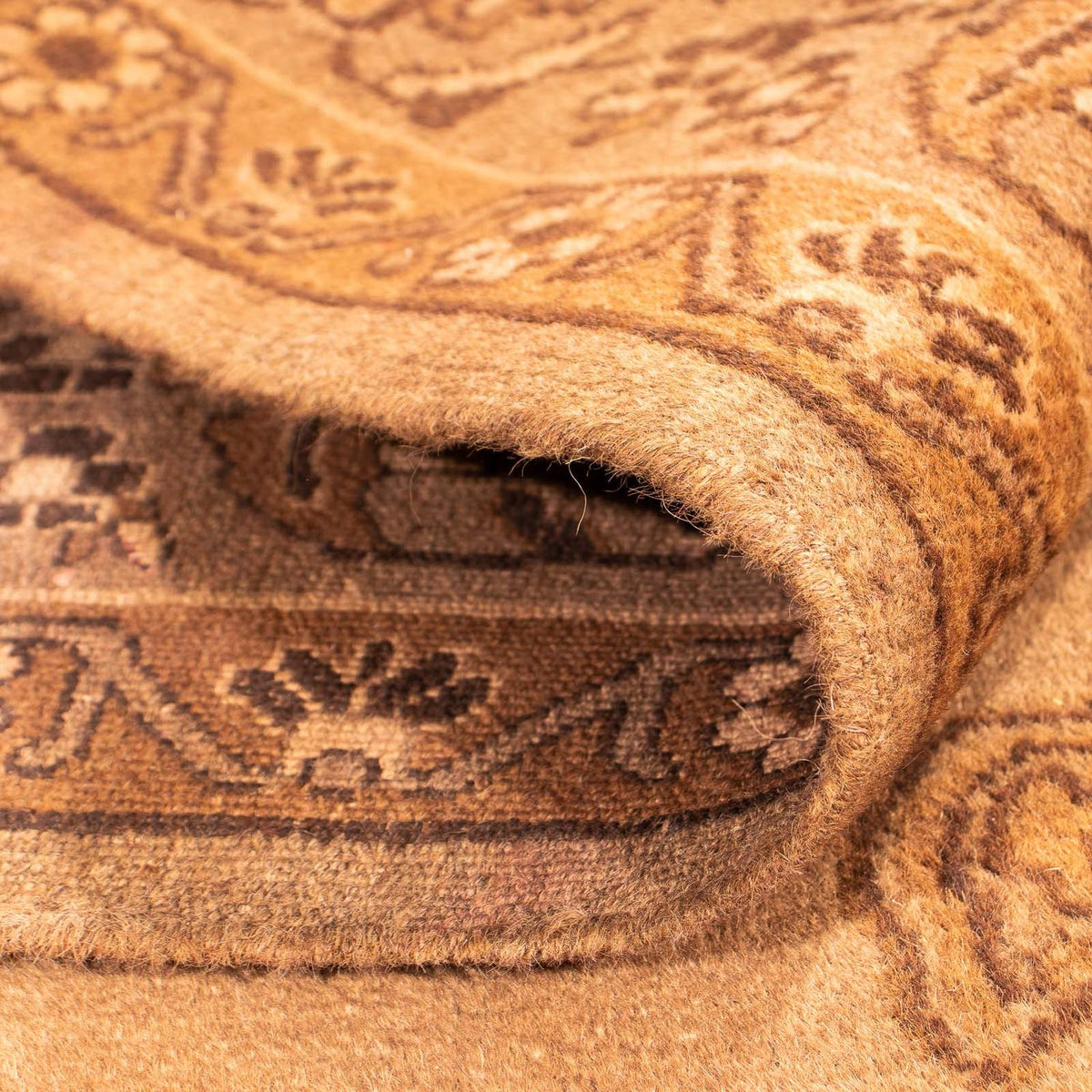 Alfombra afgana - 213 x 150 cm - beige oscuro