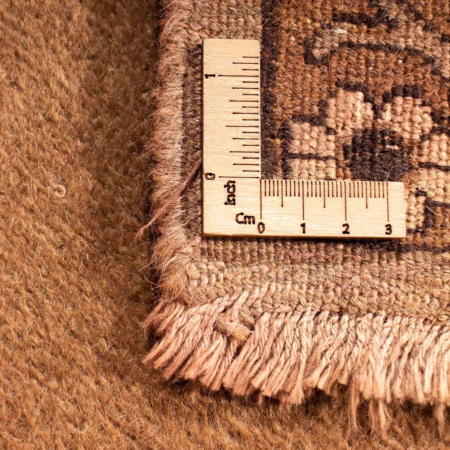 Alfombra afgana - 213 x 150 cm - beige oscuro