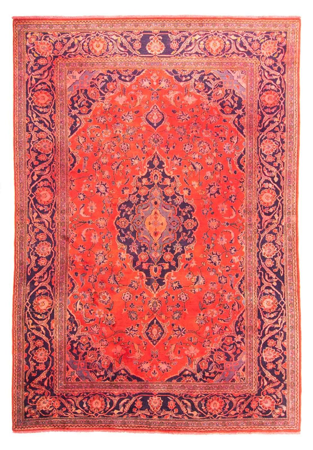Alfombra persa - Keshan - 277 x 170 cm - rojo claro
