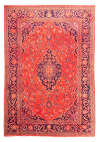 Alfombra persa - Keshan - 277 x 170 cm - rojo claro