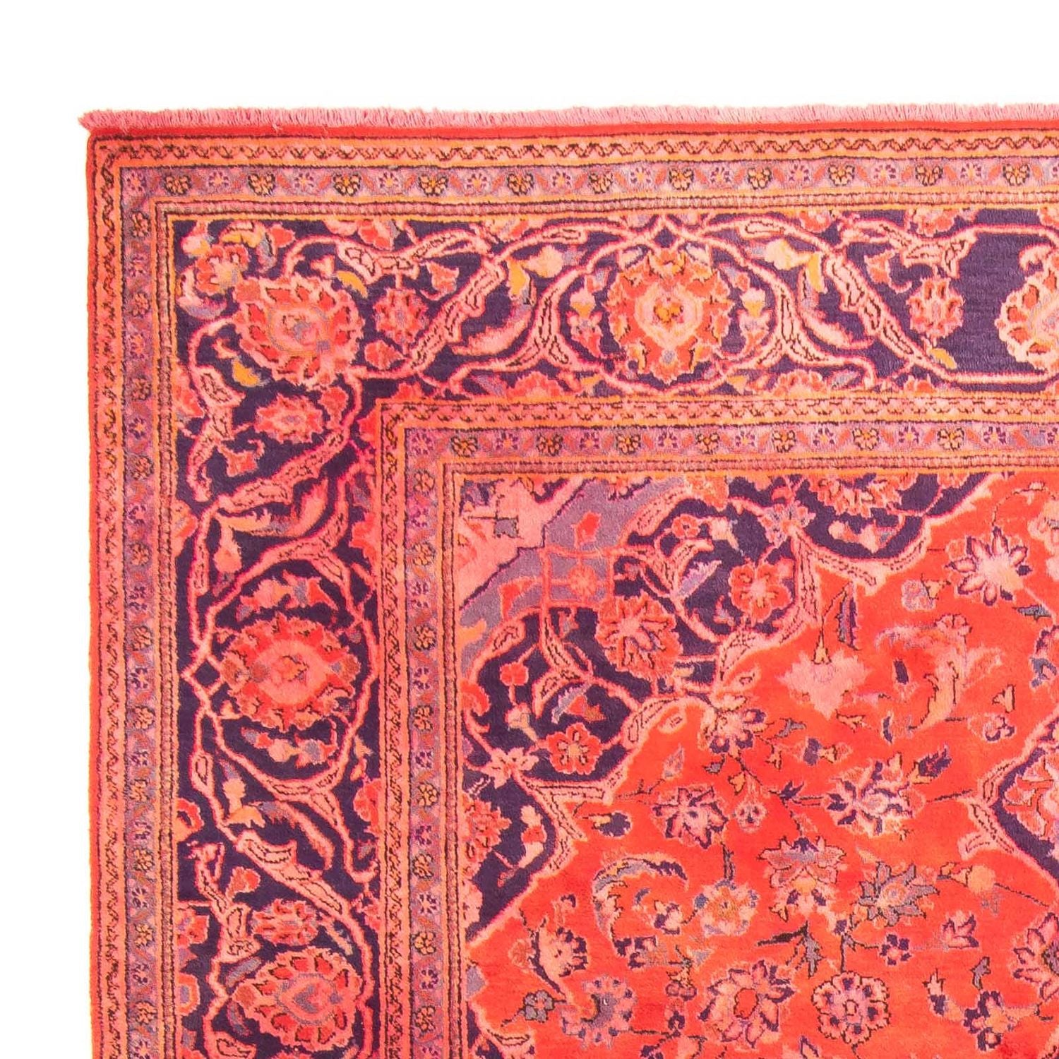 Alfombra persa - Keshan - 277 x 170 cm - rojo claro