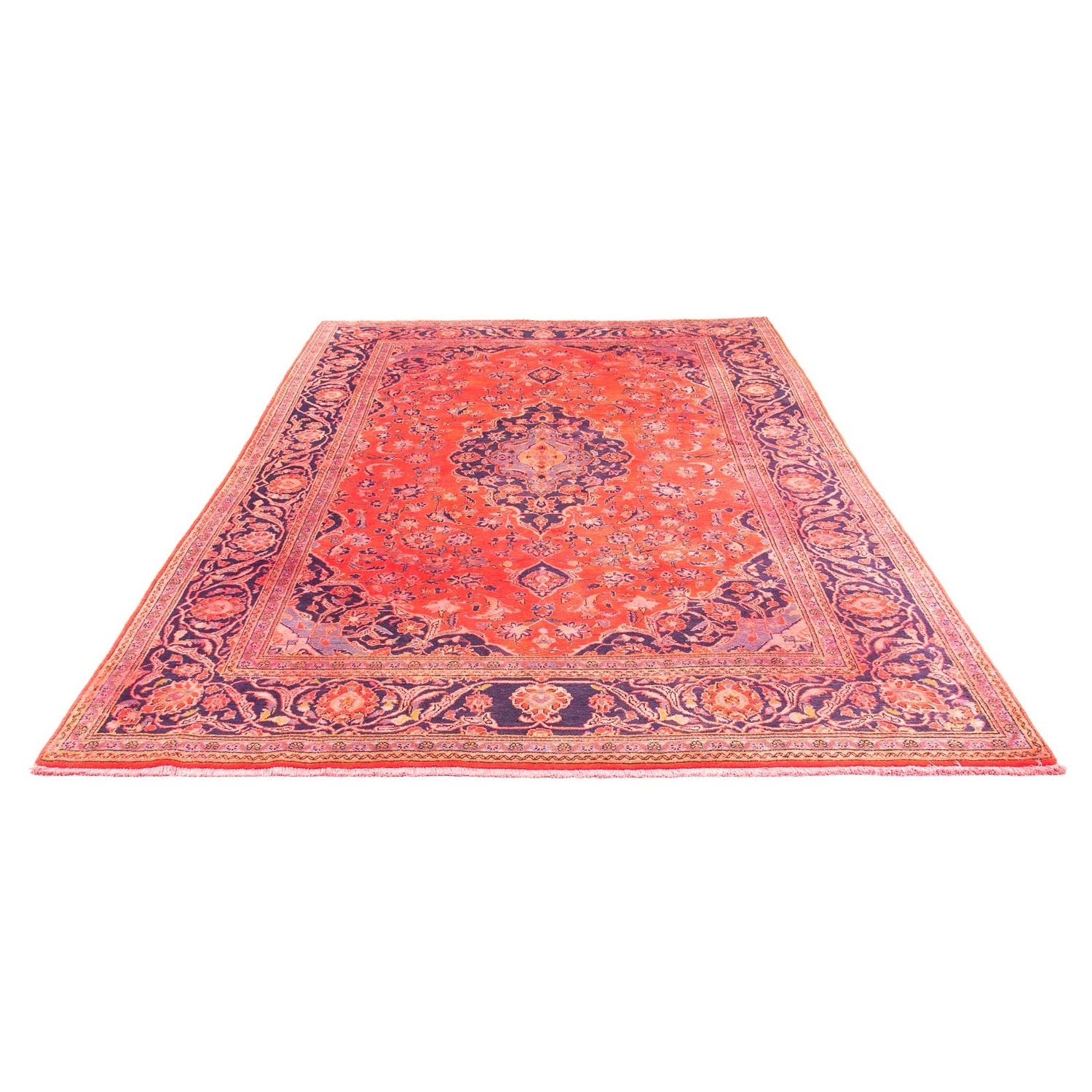 Alfombra persa - Keshan - 277 x 170 cm - rojo claro
