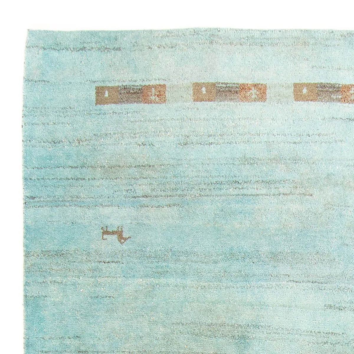 Alfombra Gabbeh - Indus - 237 x 170 cm - azul claro