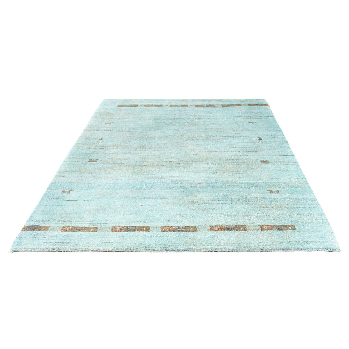 Alfombra Gabbeh - Indus - 237 x 170 cm - azul claro