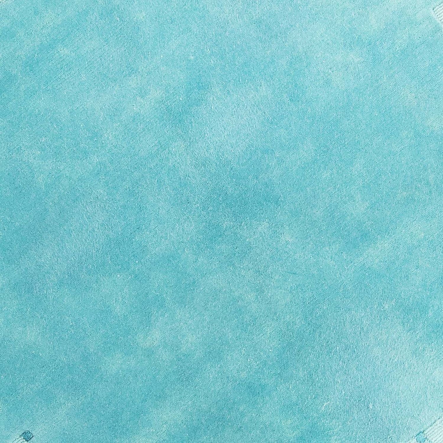 Alfombra de Nepal redondo  - 151 x 151 cm - azul claro