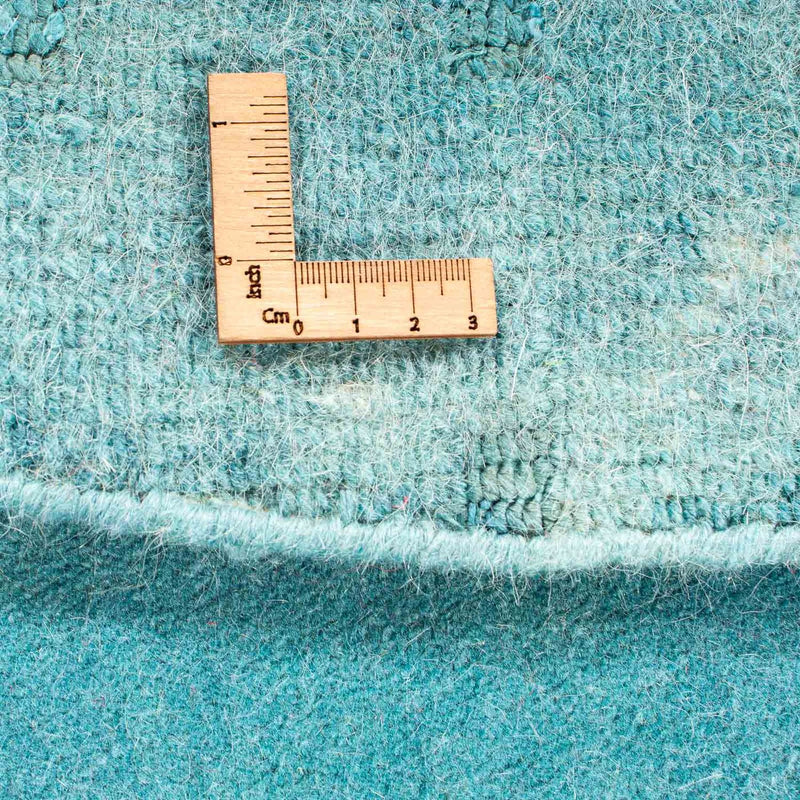 Alfombra de Nepal redondo  - 151 x 151 cm - azul claro