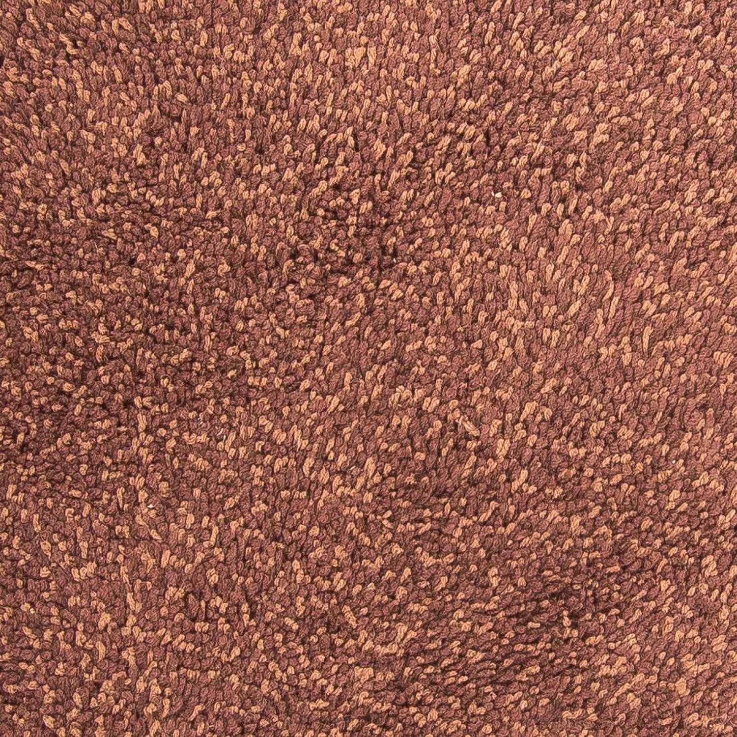 Alfombra de pelo largo redondo  - 150 x 150 cm - marrón