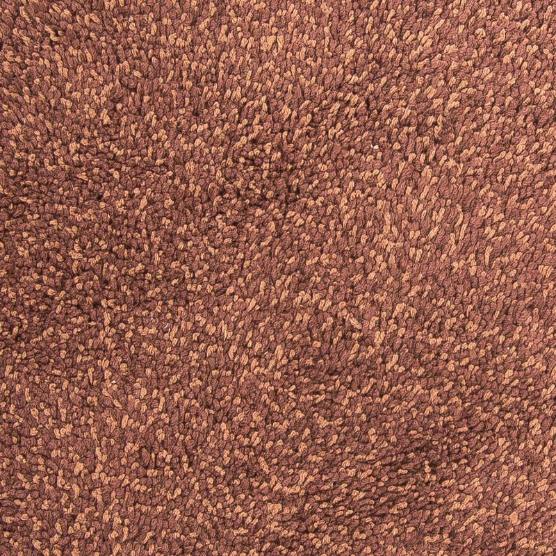Alfombra de pelo largo redondo  - 150 x 150 cm - marrón