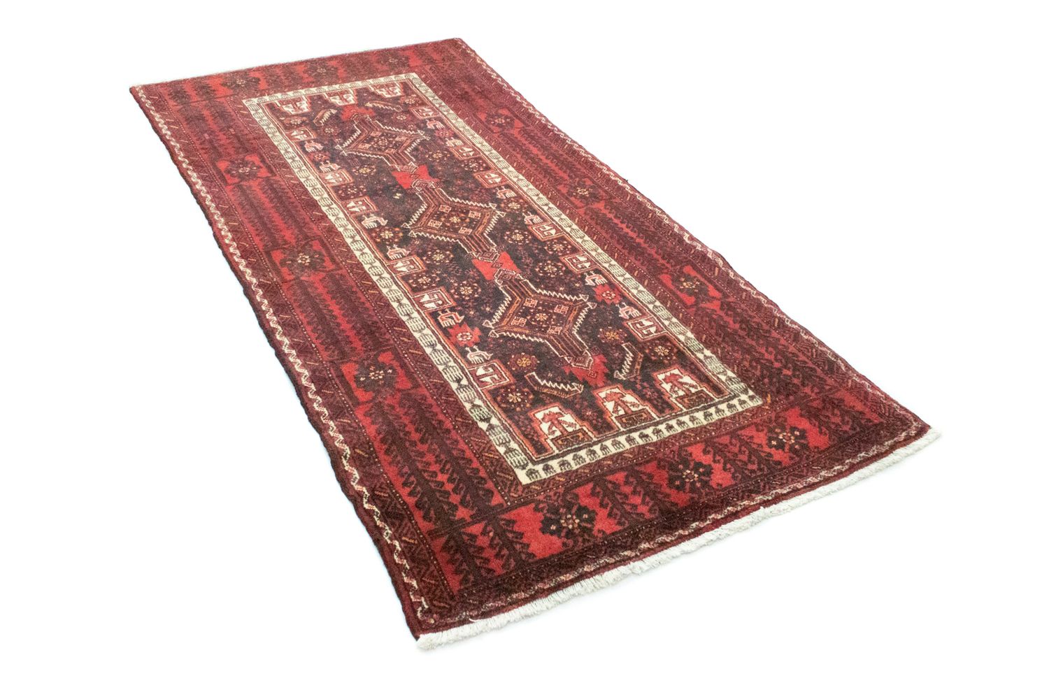 Alfombra Belutsch - 208 x 105 cm - rojo