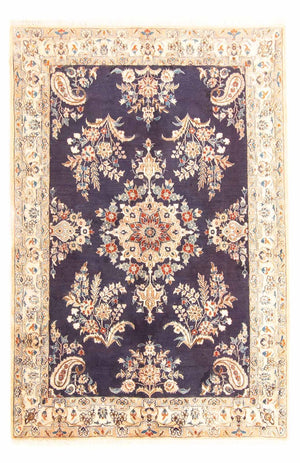 Alfombra Persa - Nain - Real - 197 x 129 cm - azul oscuro