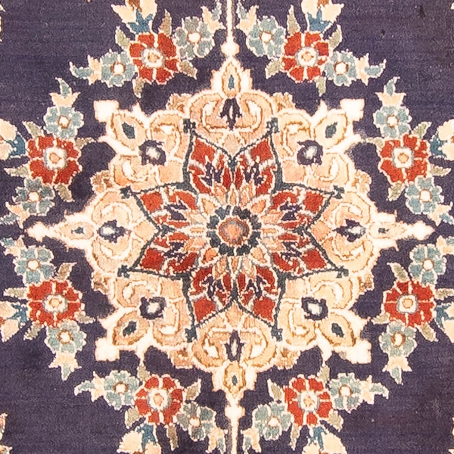 Alfombra Persa - Nain - Real - 197 x 129 cm - azul oscuro