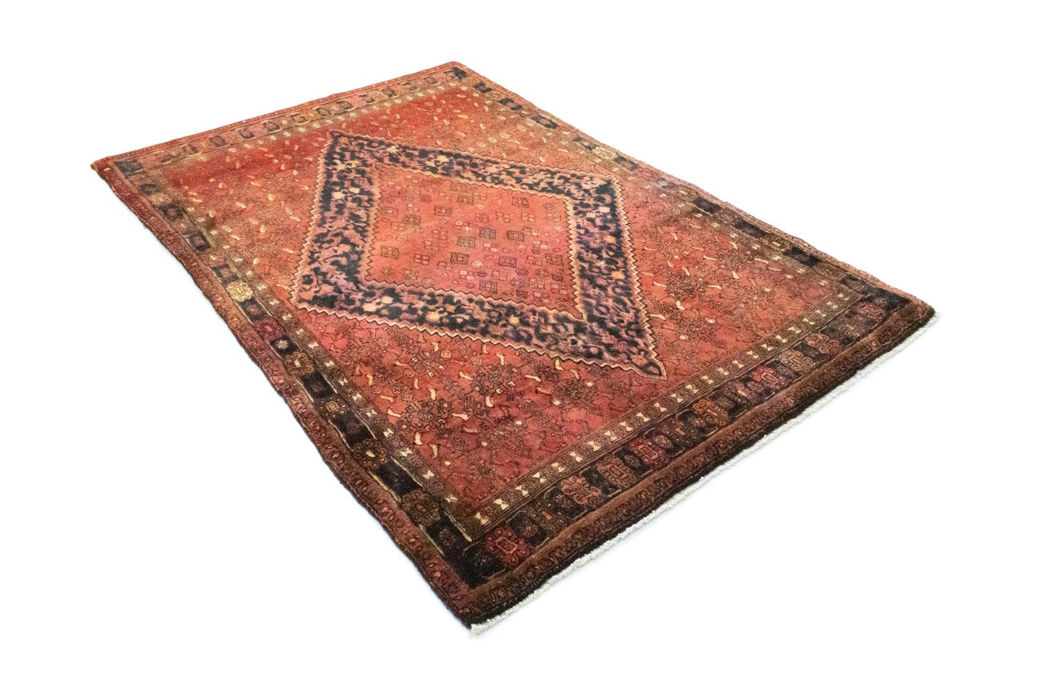 Alfombra persa - Bidjar - 206 x 135 cm - naranja