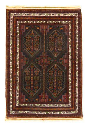 Alfombra afgana - 140 x 100 cm - azul