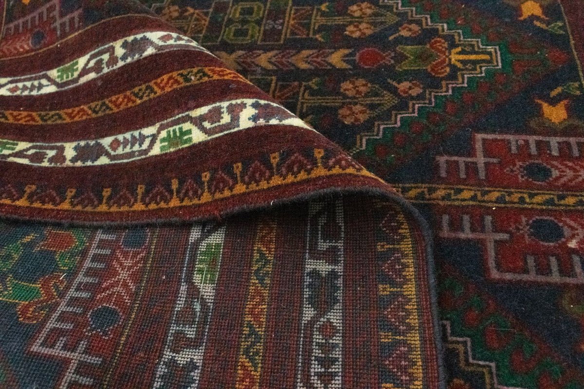 Alfombra afgana - 140 x 100 cm - azul