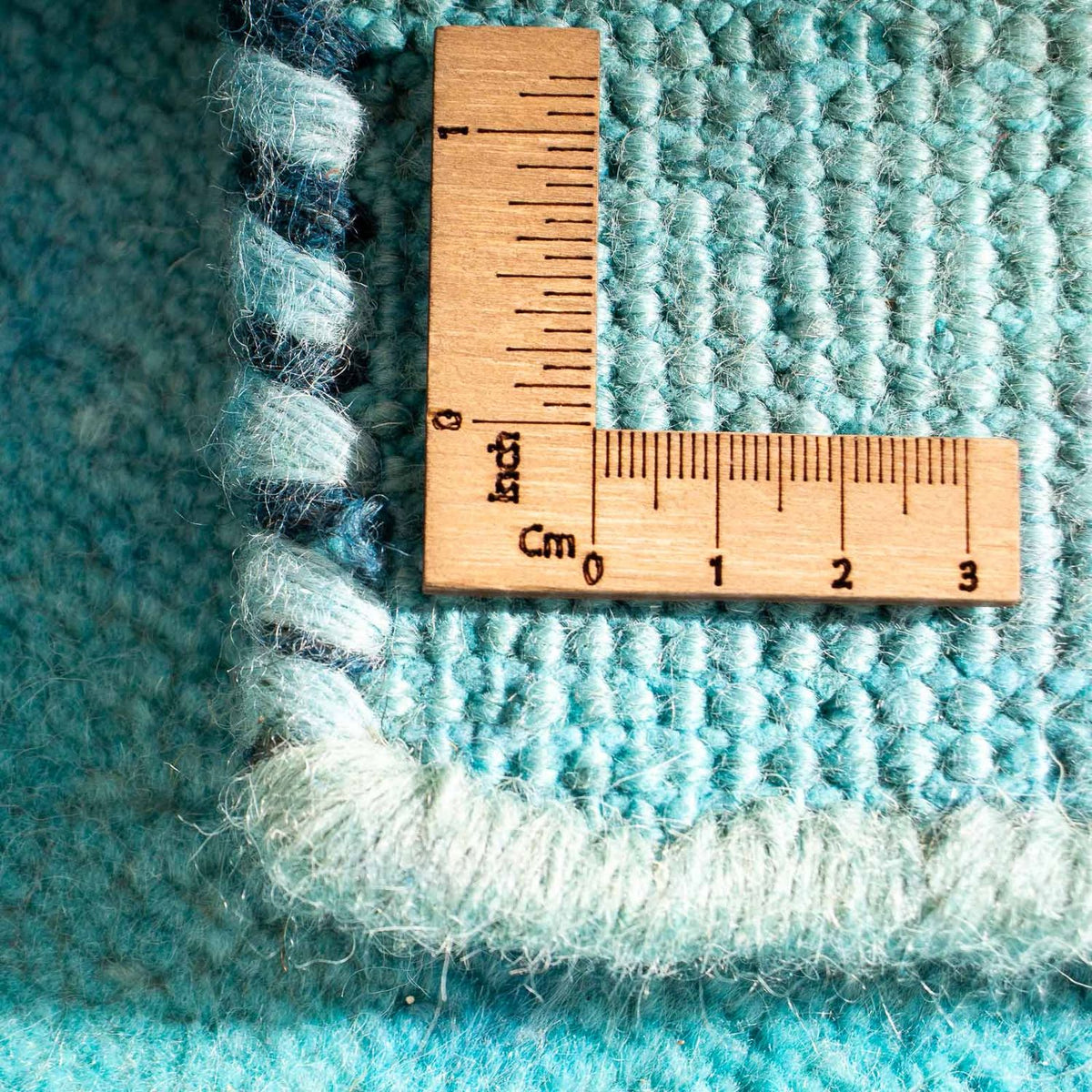 Alfombra Gabbeh - Indus - 197 x 129 cm - turquesa