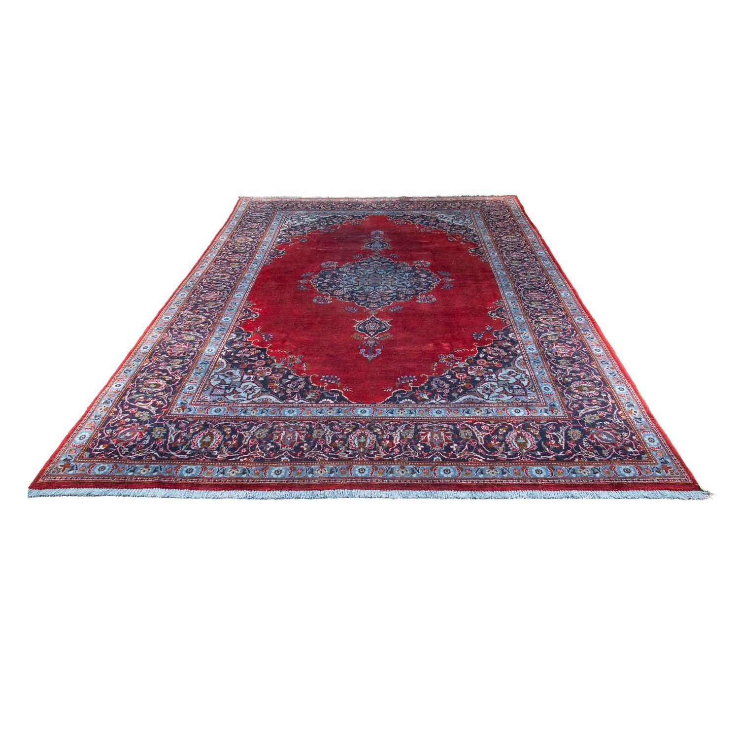Alfombra persa - Keshan - 325 x 225 cm - rojo oscuro