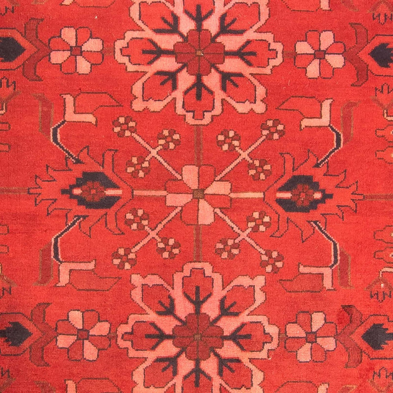 Alfombra afgana - Hatschlu - 296 x 210 cm - rojo oscuro