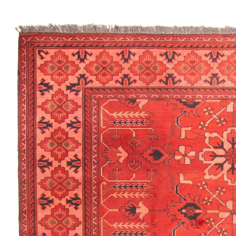 Alfombra afgana - Hatschlu - 296 x 210 cm - rojo oscuro