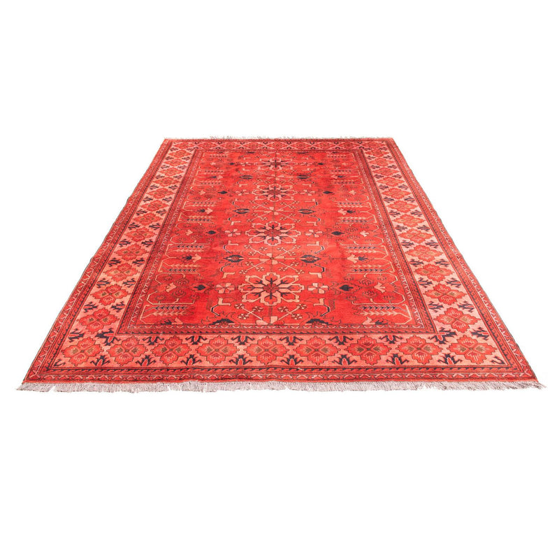 Alfombra afgana - Hatschlu - 296 x 210 cm - rojo oscuro