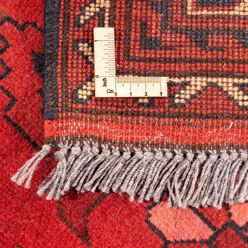 Alfombra afgana - Hatschlu - 296 x 210 cm - rojo oscuro