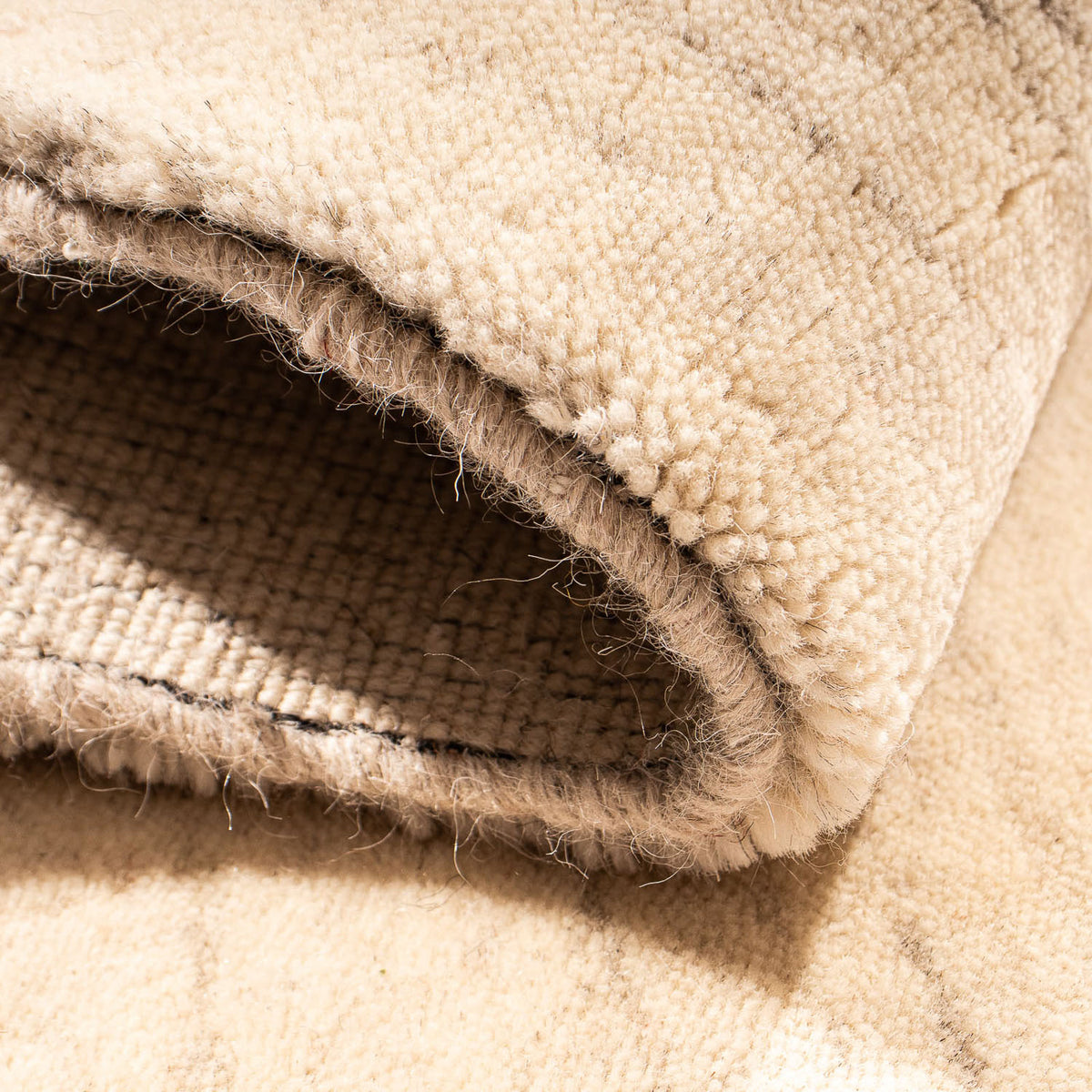 Alfombra Gabbeh - Softy cuadrado  - 74 x 69 cm - beige