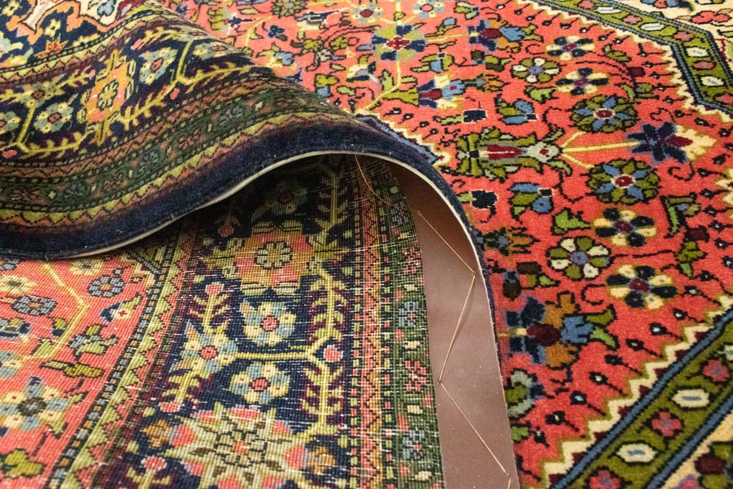 Alfombra persa - Ghom - 163 x 107 cm - rojo claro