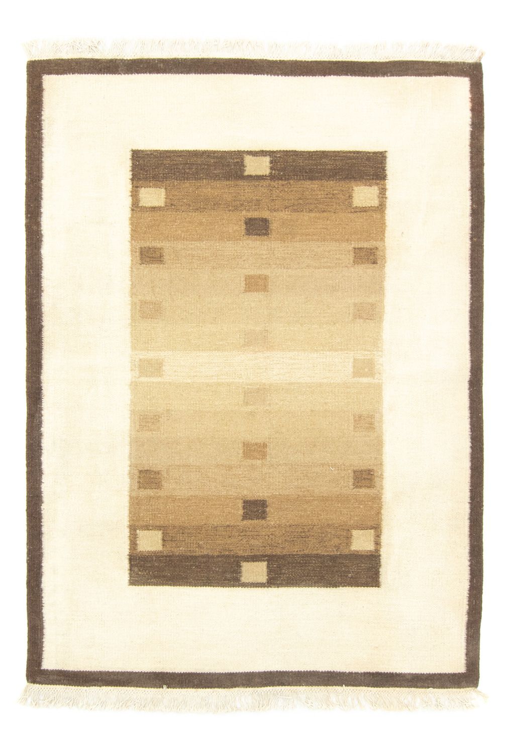 Alfombra Kelim - Tendencia - 195 x 140 cm - marrón