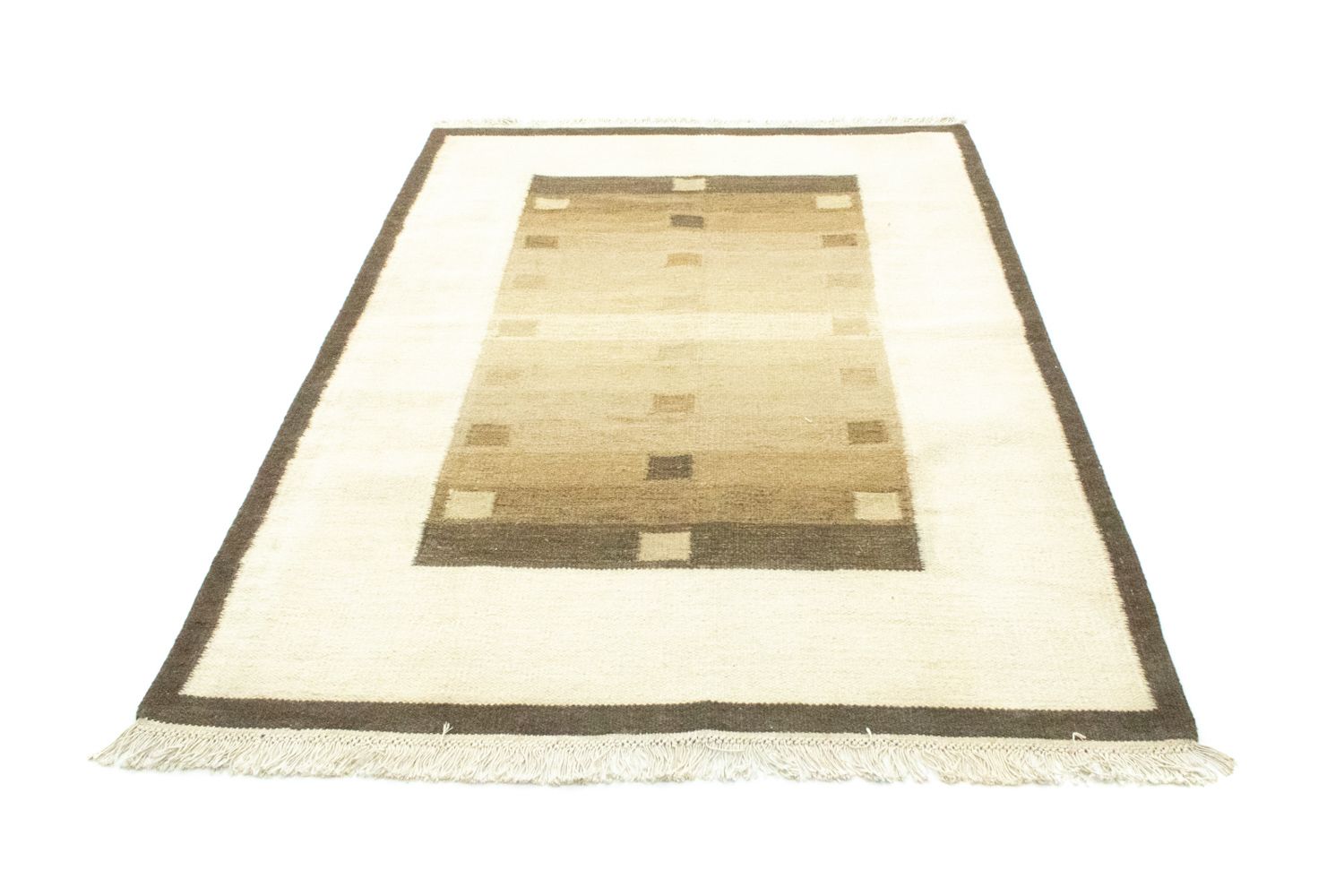 Alfombra Kelim - Tendencia - 195 x 140 cm - marrón