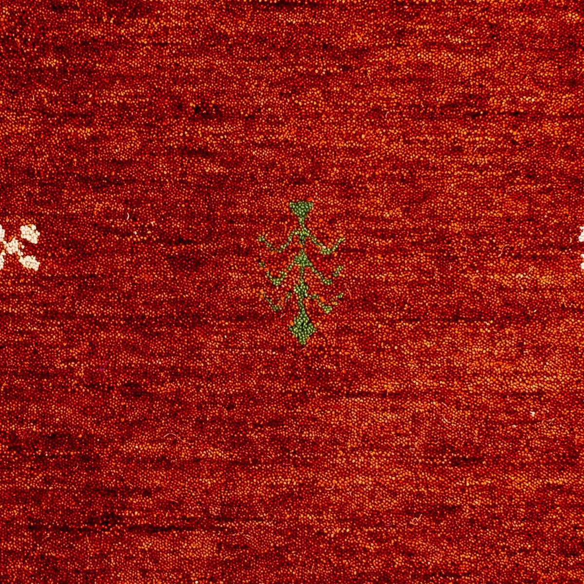 Alfombra Gabbeh - Indus - 90 x 60 cm - rojo oscuro