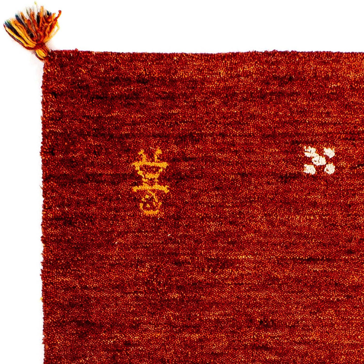 Alfombra Gabbeh - Indus - 90 x 60 cm - rojo oscuro