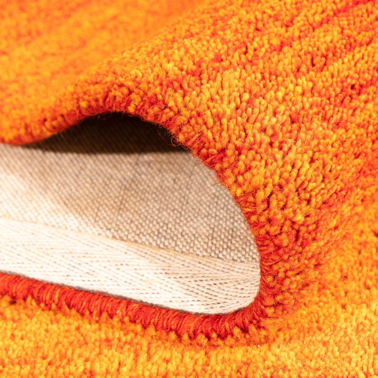 Alfombra de lana - 225 x 162 cm - naranja