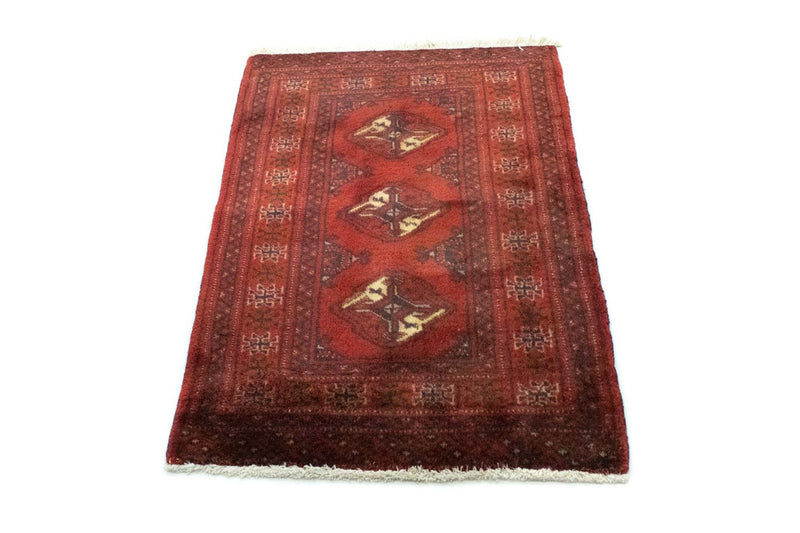 Alfombra Turkaman - 96 x 63 cm - rojo