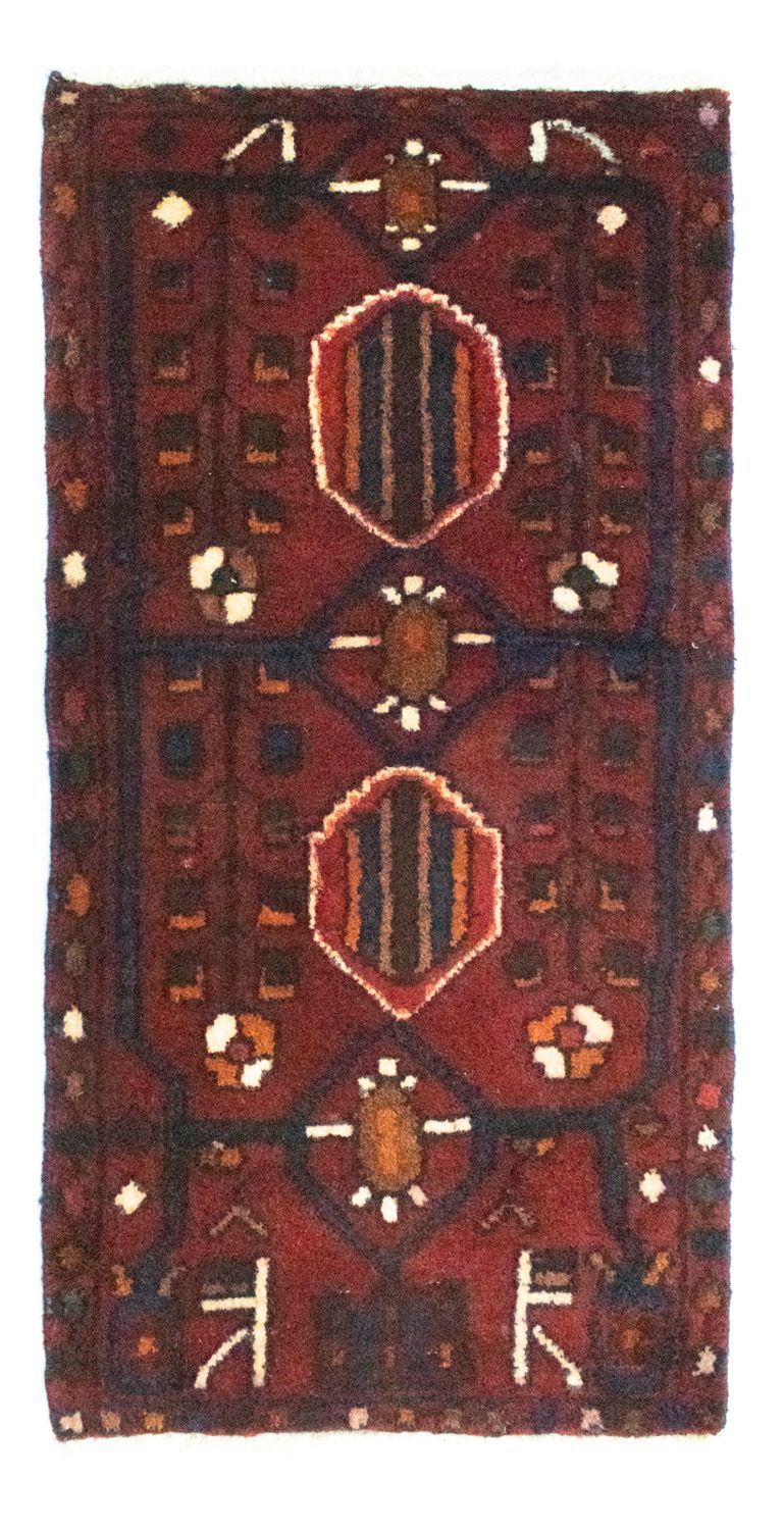 Alfombra persa - Nómada - 100 x 50 cm - rojo