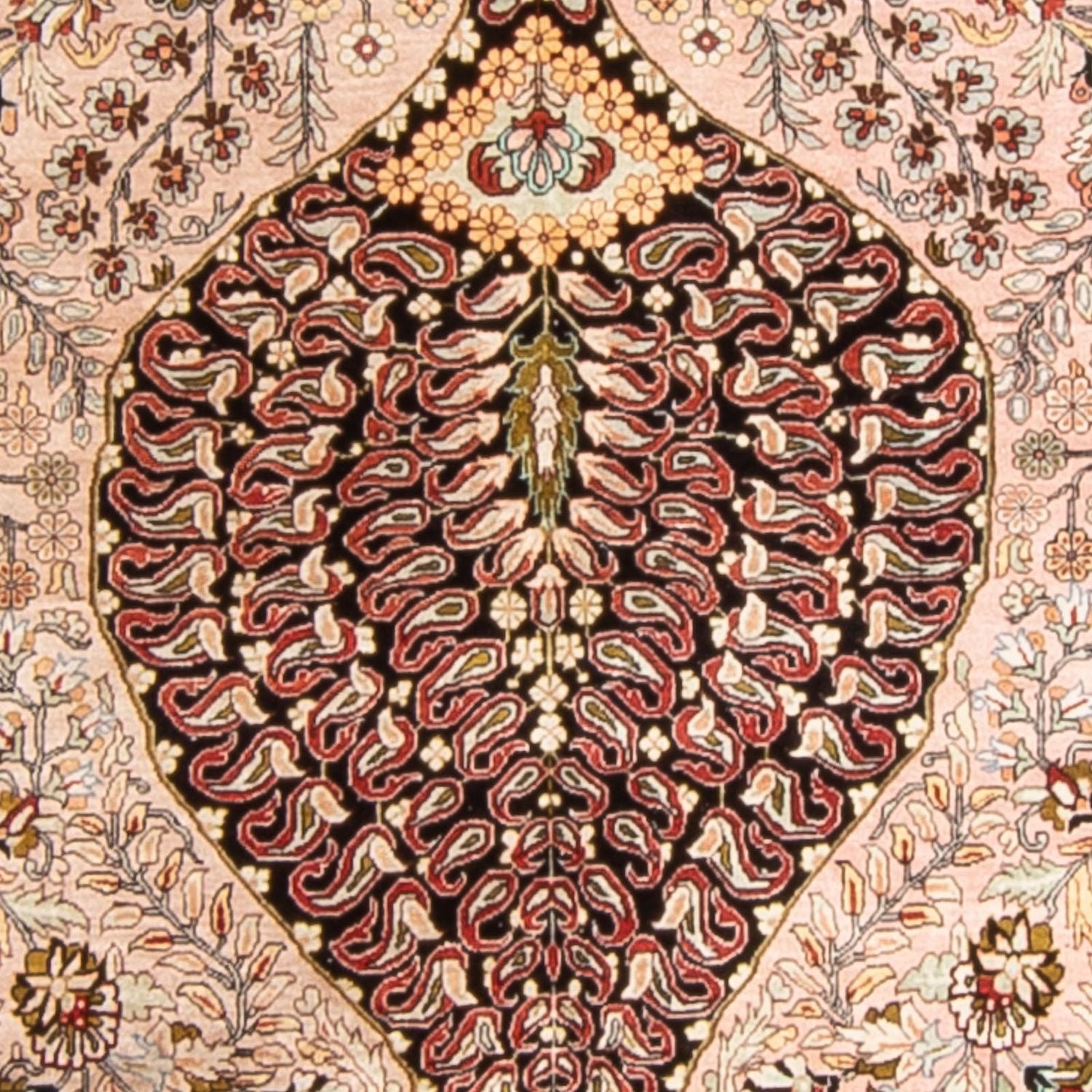 Alfombra de pasillo Alfombra de seda - Seda china - 200 x 104 cm - salmón