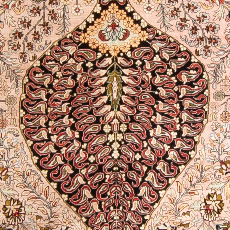 Alfombra de pasillo Alfombra de seda - Seda china - 200 x 104 cm - salmón