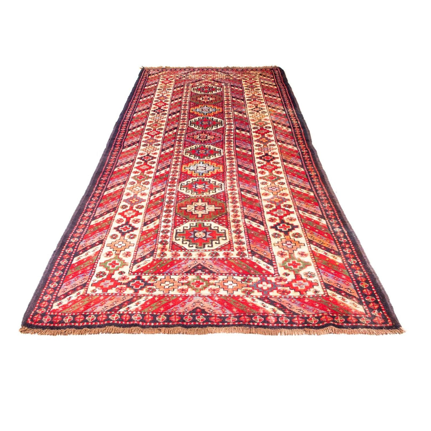 Alfombra de pasillo Alfombra persa - Nómada - 320 x 143 cm - rojo claro