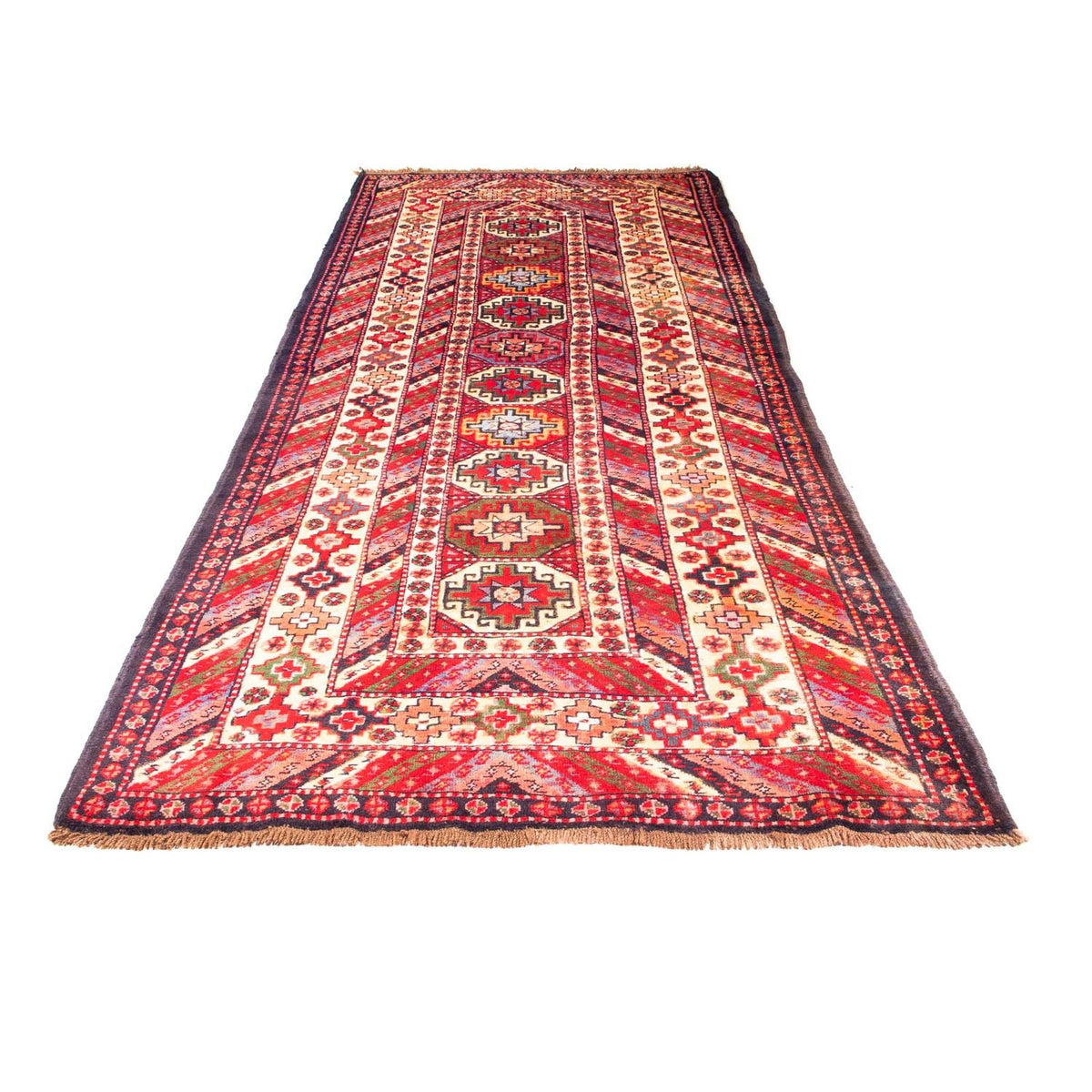 Alfombra de pasillo Alfombra persa - Nómada - 320 x 143 cm - rojo claro