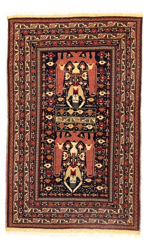 Alfombra afgana - 196 x 122 cm - azul