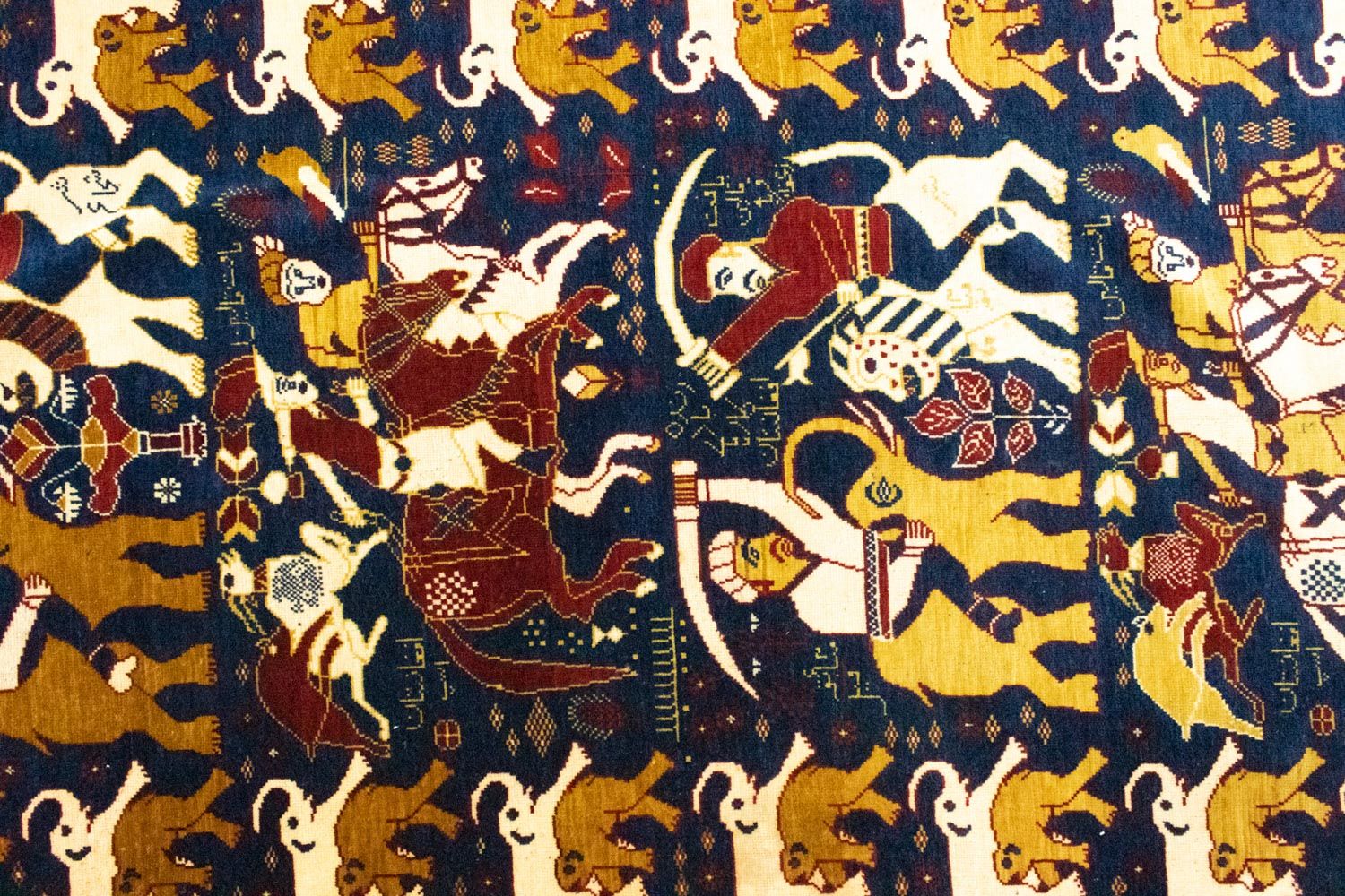 Alfombra afgana - 195 x 128 cm - azul