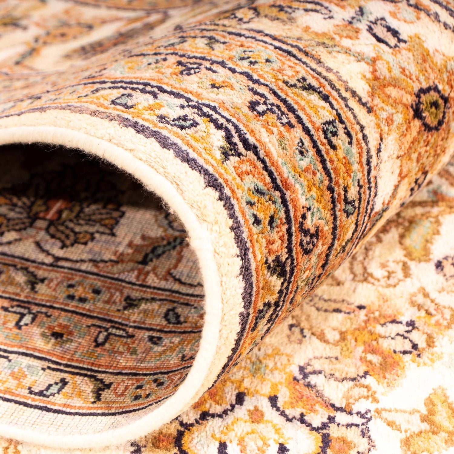 Alfombra de seda - Seda de Cachemira - 270 x 186 cm - beige