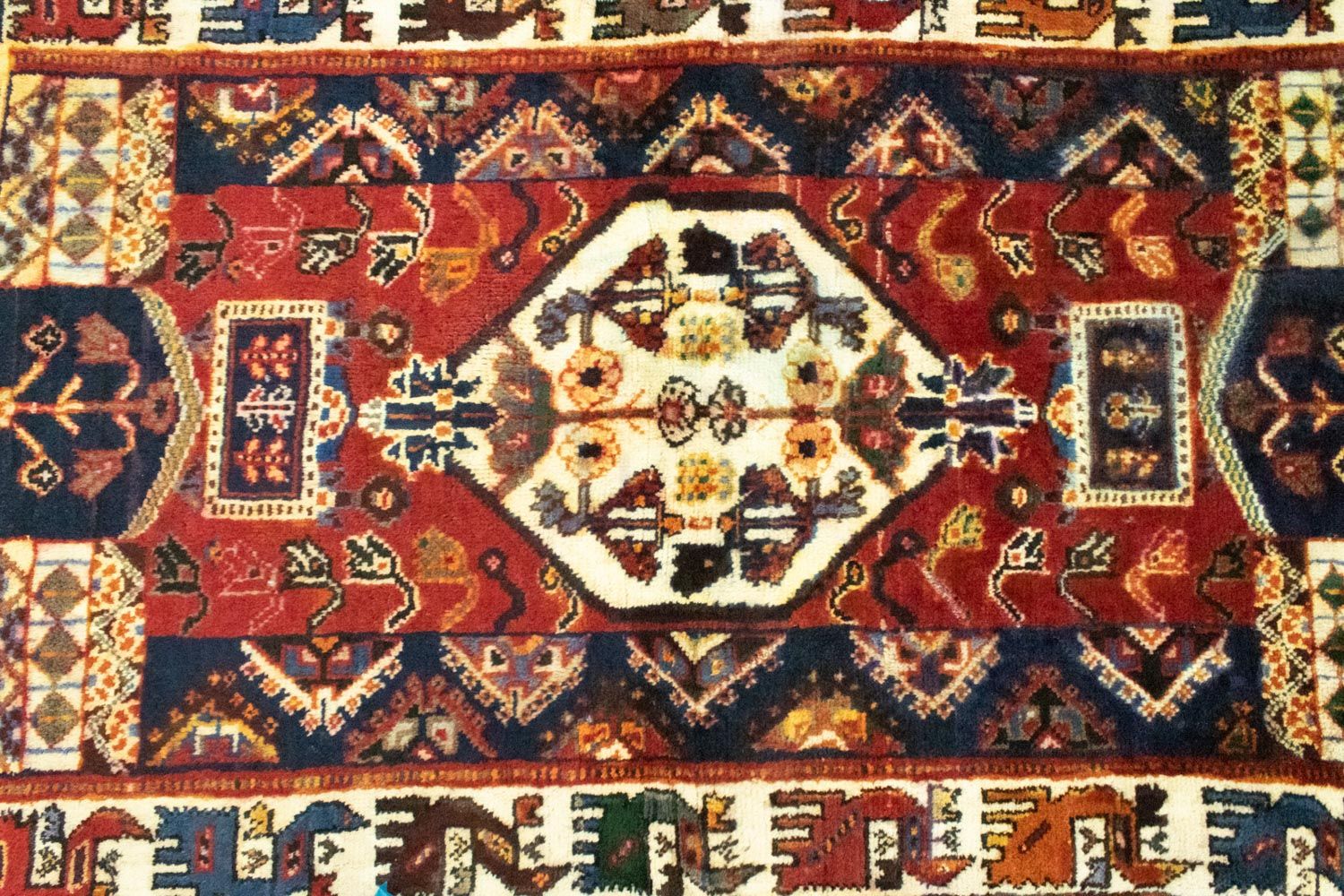 Alfombra persa - Nómada - 146 x 91 cm - rojo