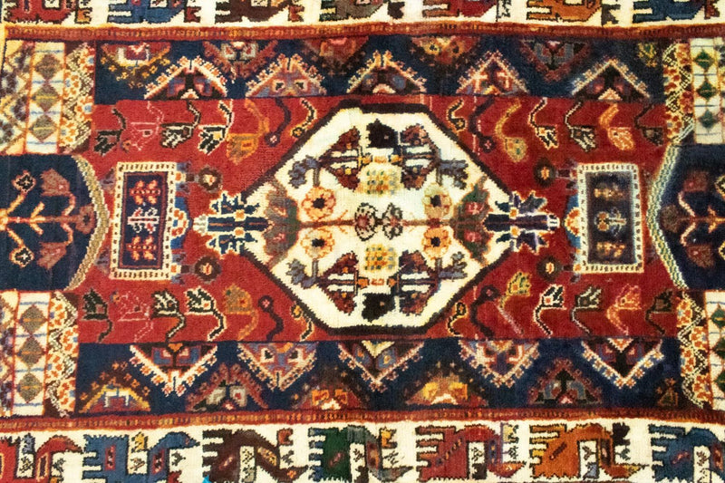 Alfombra persa - Nómada - 146 x 91 cm - rojo