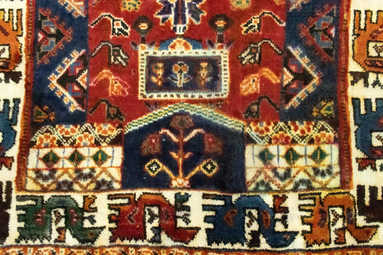 Alfombra persa - Nómada - 146 x 91 cm - rojo