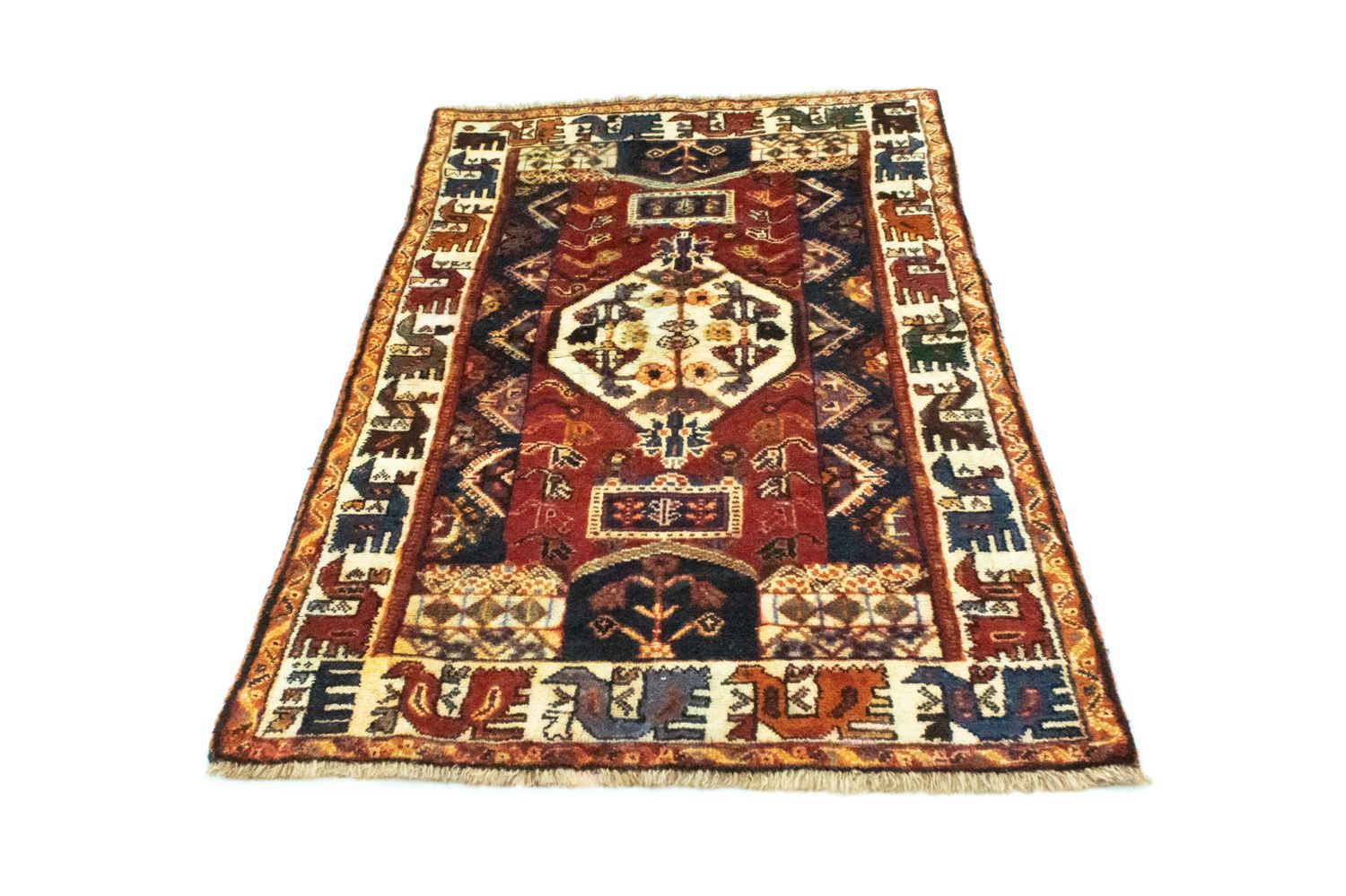 Alfombra persa - Nómada - 146 x 91 cm - rojo